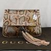 new gucci bamboo daily python flap shoulder bag