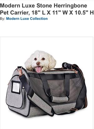 modern luxe pet carrier