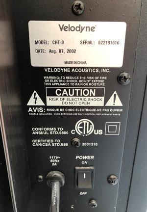velodyne subwoofer for sale