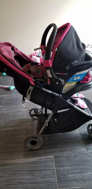 minnie mouse stroller and carseat combo