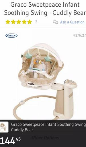 graco sweetpeace swing giraffe