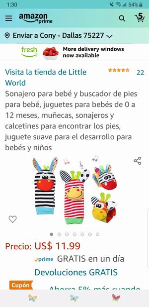 sonajero muñecas y pies