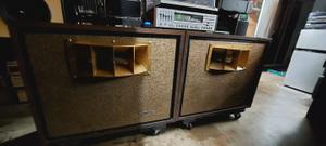 Stunning pair of vintage Altec/seeburg speakers with 2 15 inch woofers per speaker. Mint condition and sound is articulate expansive with micro detail that rival speakers costing 15 grand or more. I work for T.H.E SHOW and have heard some of the finest systems to compare it too. Im asking 2500
Full demo available and demo videos on request!