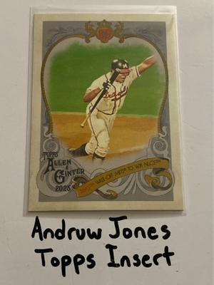 Andruw Jones Atlanta Braves Hall of Fame Outfielder Topps Short Print Insert Card. 