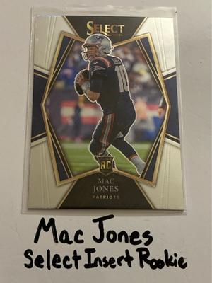 Mac Jones San Francisco 49ers QB Select Short Print Insert Rookie Card. 