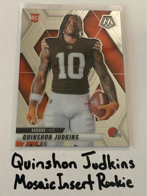 Quinshon Judkins Cleveland Browns RB Mosaic Short Print Insert Rookie Card. 