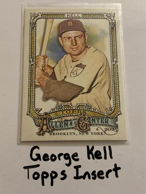 George Kell Detroit Tigers Hall of Fame 3rd Baseman Topps Short Print Insert Card. SP336. 