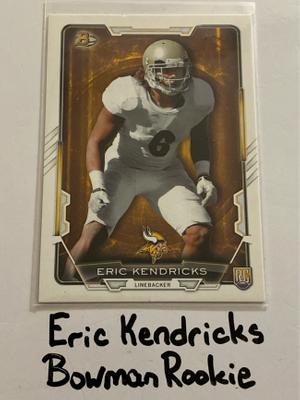 Eric Kendricks San Francisco 49ers LB Bowman Rookie Card. 