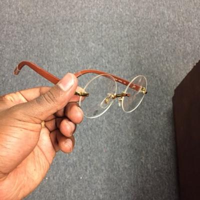 wood frame cartier glasses