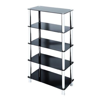 Levv 5 tier glass shelving unit with Chrome Legs for sale in Sunnyvale ...