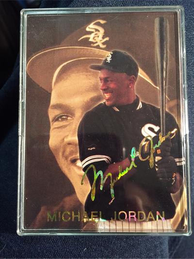 michael jordan white sox card worth