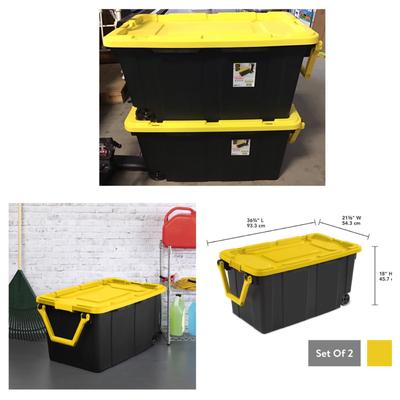 Storage Containers Sterilite 40 Gallon Wheeled Tote Yellow Adult