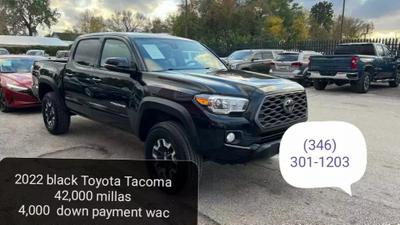 2022 black TOYOTA TACOMA 42,000 millas 4,000 down payment WAC for sale ...
