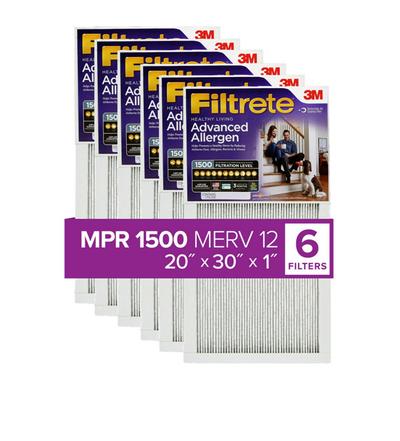 Shop Filtrete 6-Pack 1500 MPR 16-in X 20-in X 1-in Air Filters With PF - Foto 4