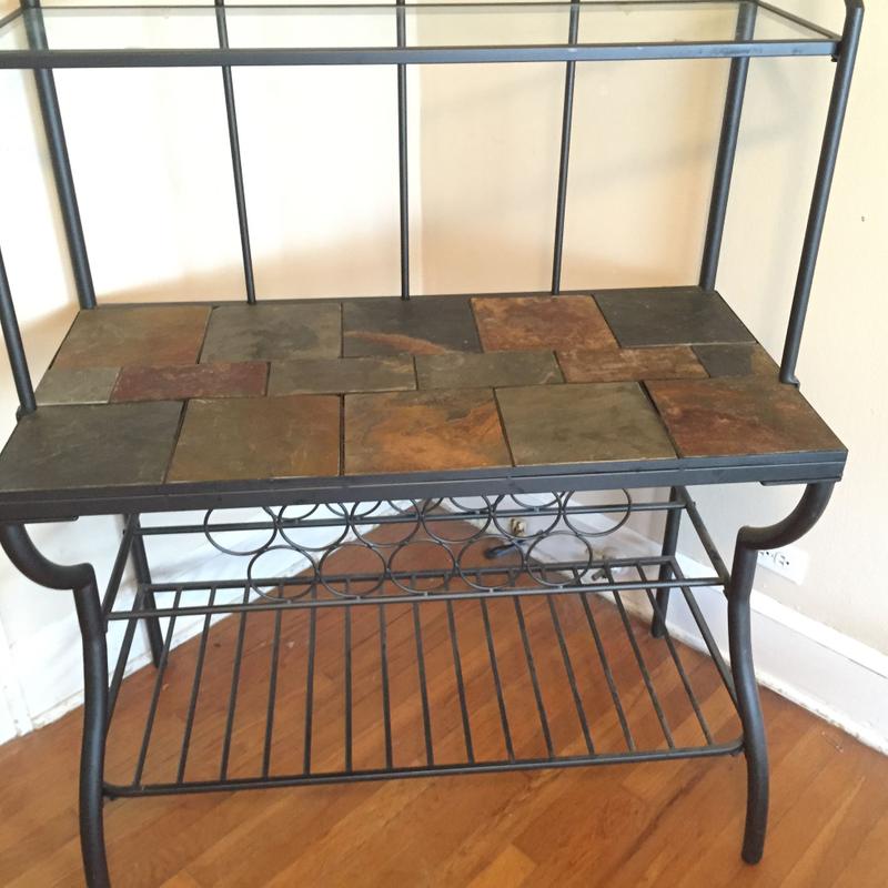 Antigo Tile Top Bakers Rack (125) and matching Coffee Table (85.00