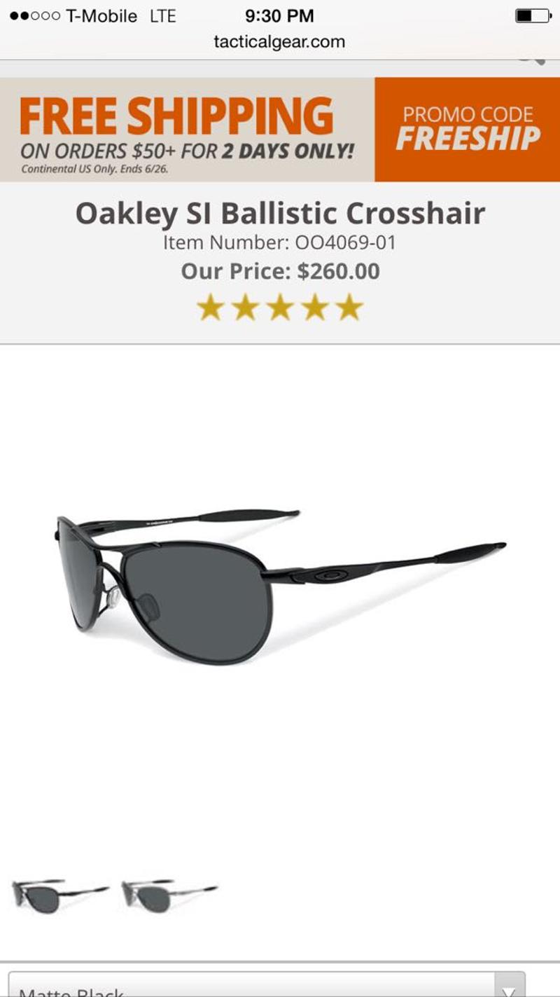 Oakley SI ballistic crosshair V8 for 
