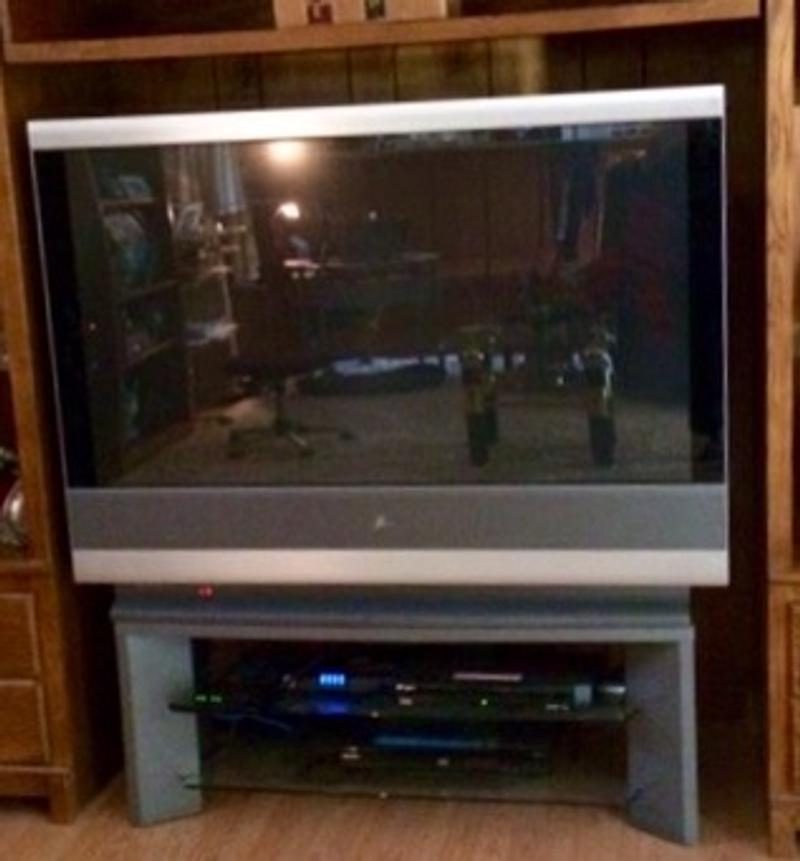 52 inch zenith projection tv with remote and stand for sale in