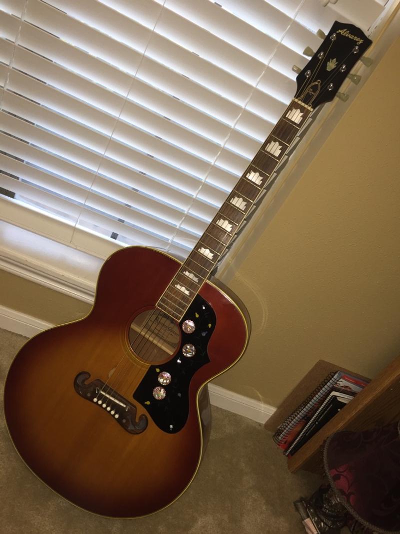 70's Vintage Alvarez 5052 Jumbo Acoustic Guitar (J200 copy) for sale