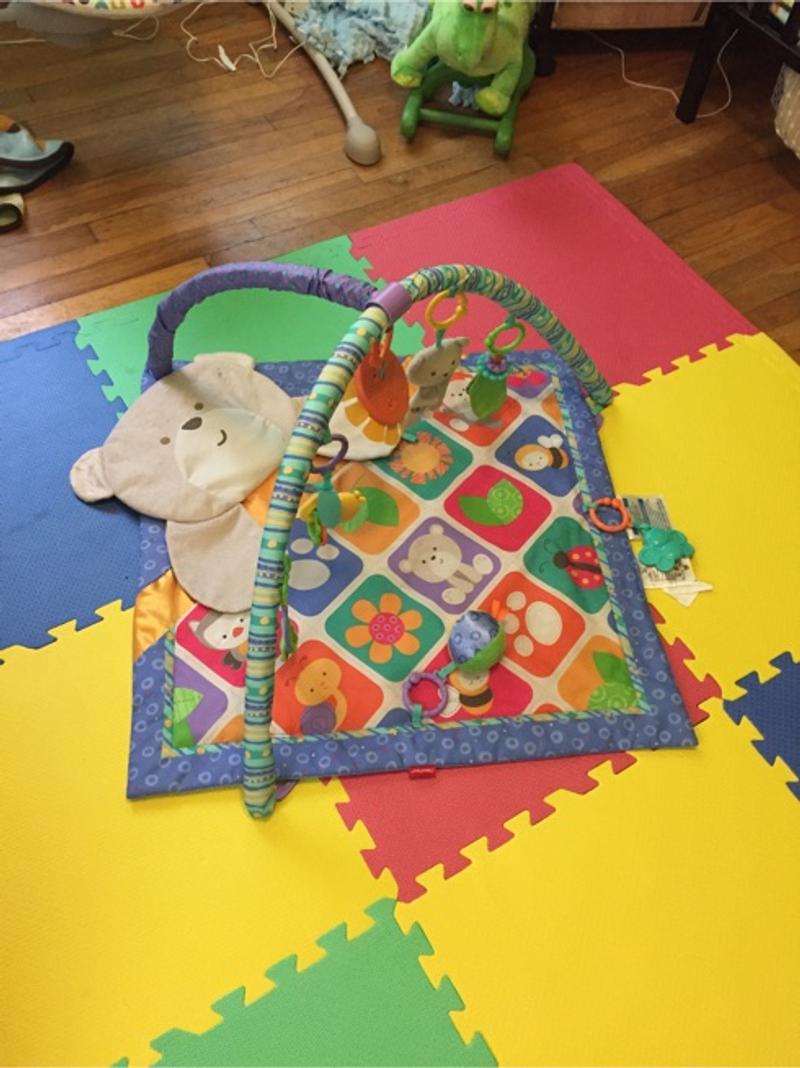 teddy bear tummy time mat