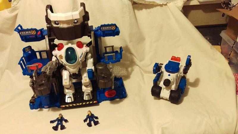 imaginext robot police tank