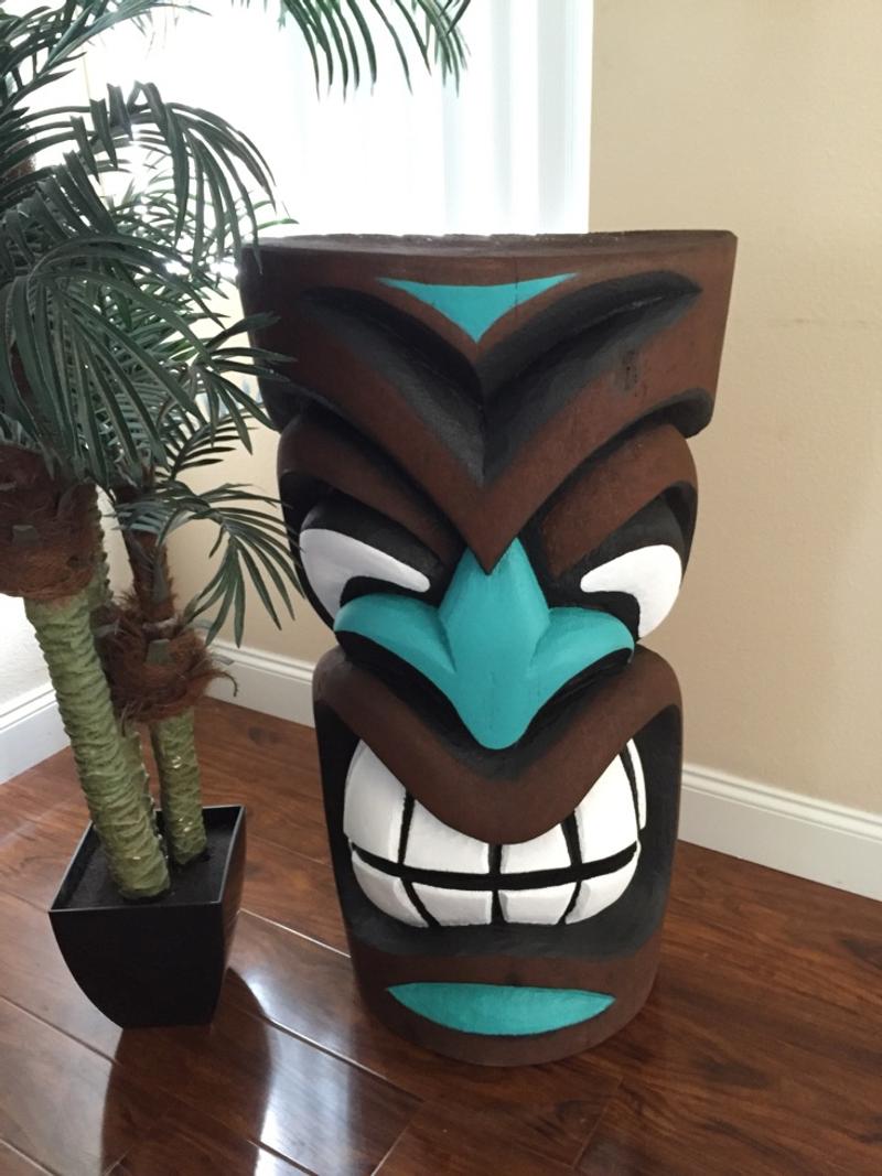 Tiki hard statue hand carved and painted for sale in Yorba Linda, CA