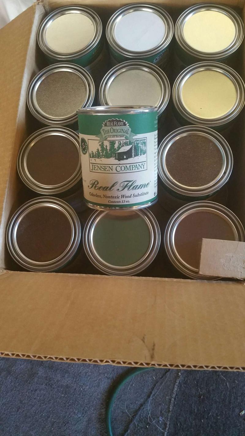 Original Jensen Company Real Flame Fireplace Gel Flame Wood Substitute