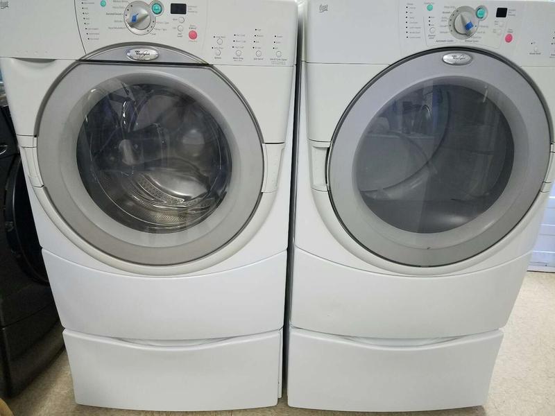 Whirlpool Duet Washer & Dryer Set w/ pedestals for sale in