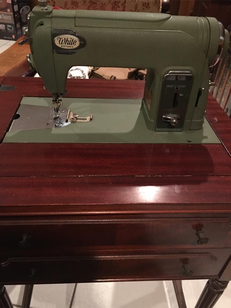 Vintage 1950's White Rotary sewmaster sewing machine for sale in