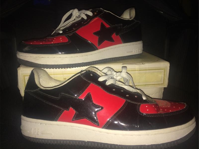 bapesta black red