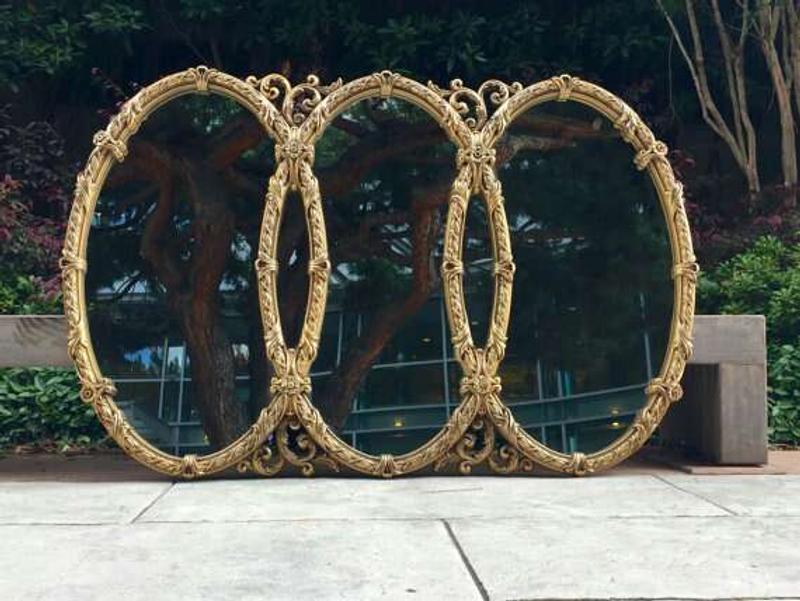 Large Triple Oval Gold Ornate Romantic Baroque Mirror For In Weatherford Tx 5miles And - Large Triple Oval Mirror Large Triple Oval Gold Ornate Romantic Baroque Mirror For In Weatherford Tx 5miles And - Large Triple Oval Mirror