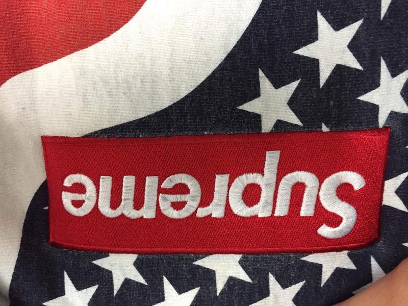 Supreme American flag box logo hoodie 