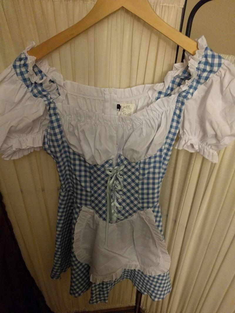 gingham milkmaid dress