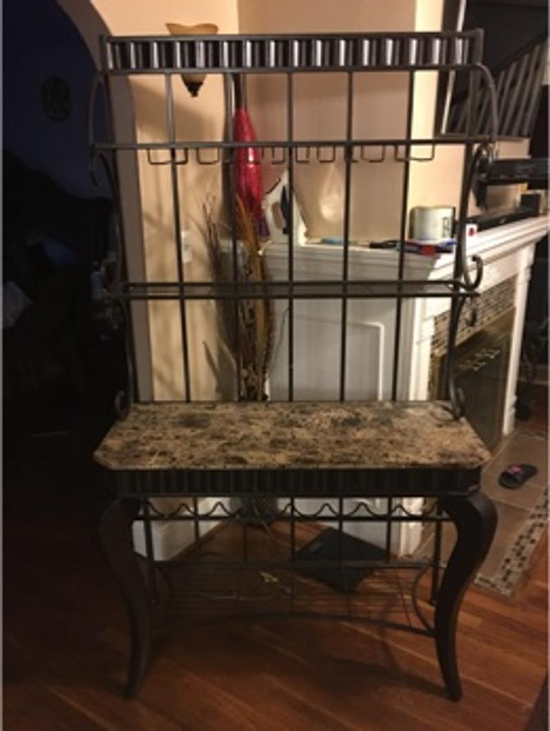 Real Granite solid bakers rack/ server by Steve silver for sale in