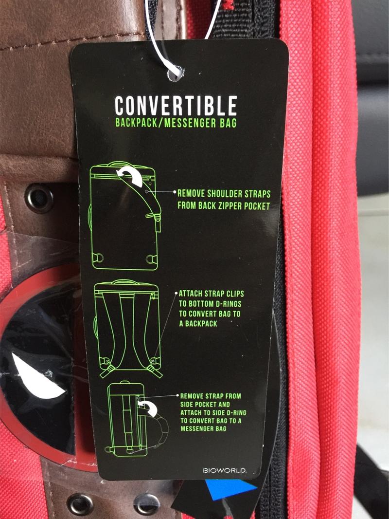 deadpool convertible backpack