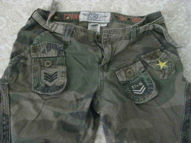 TELL PREMIUM SURPLUS Military Style jeans with Patches, Size small 28