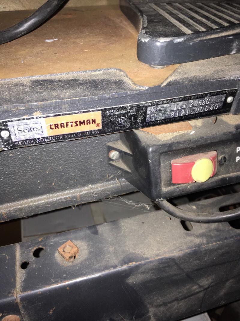 CRAFTSMAN JOINTER / PLANER #113.20680 