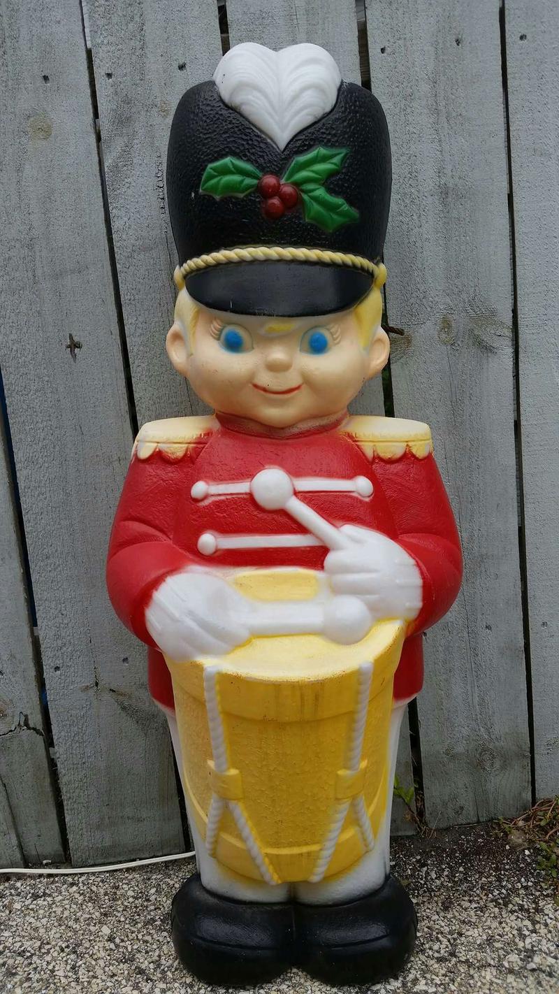 Drummer boy Christmas Light up Blow mold Holiday Decoration for sale in