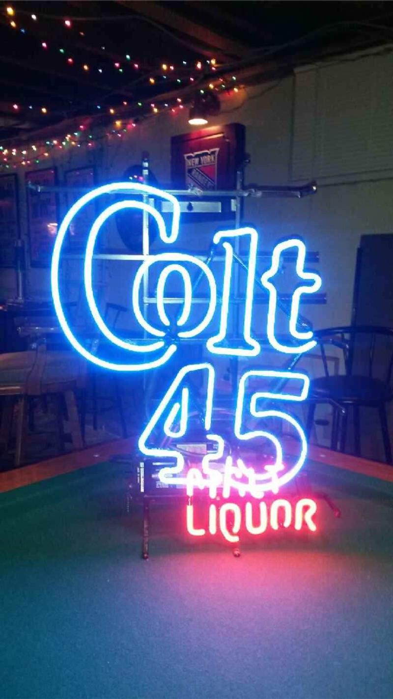 Colt 45 Malt Liquor Bar Neon Light Sign for sale in College Point, NY