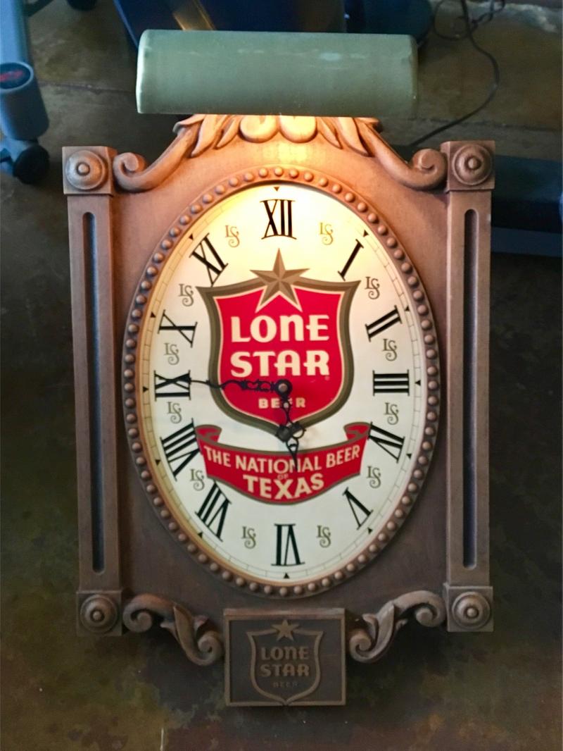 Lone Star Beer vintage lighted clock sign for sale in Greenville, TX