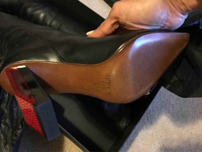 reflective knee high boots