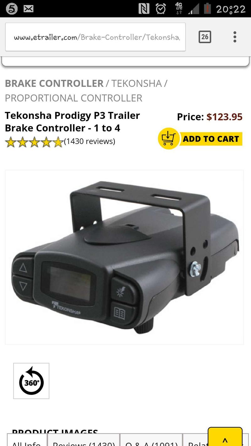 Tekonsha p3 trailer brake controller for sale in San Antonio, TX