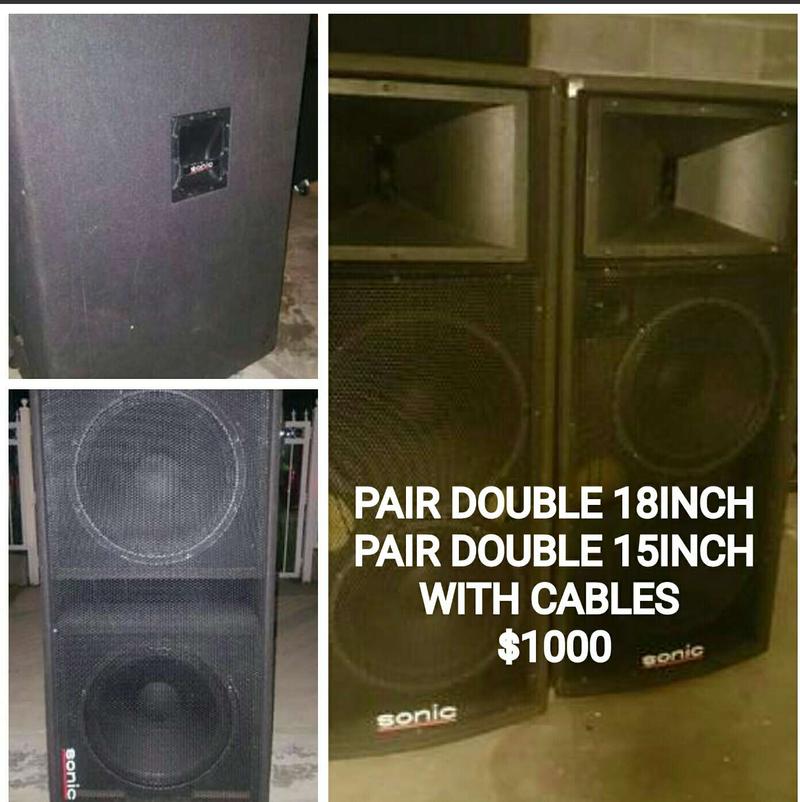 sonic 15 inch speakers