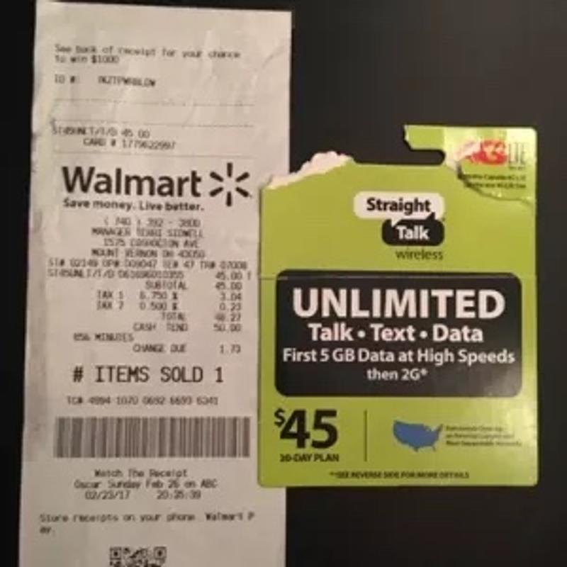 $45 straight talk card unused for sale in mount vernon, oh 5miles: buy and sell $45 straight talk card