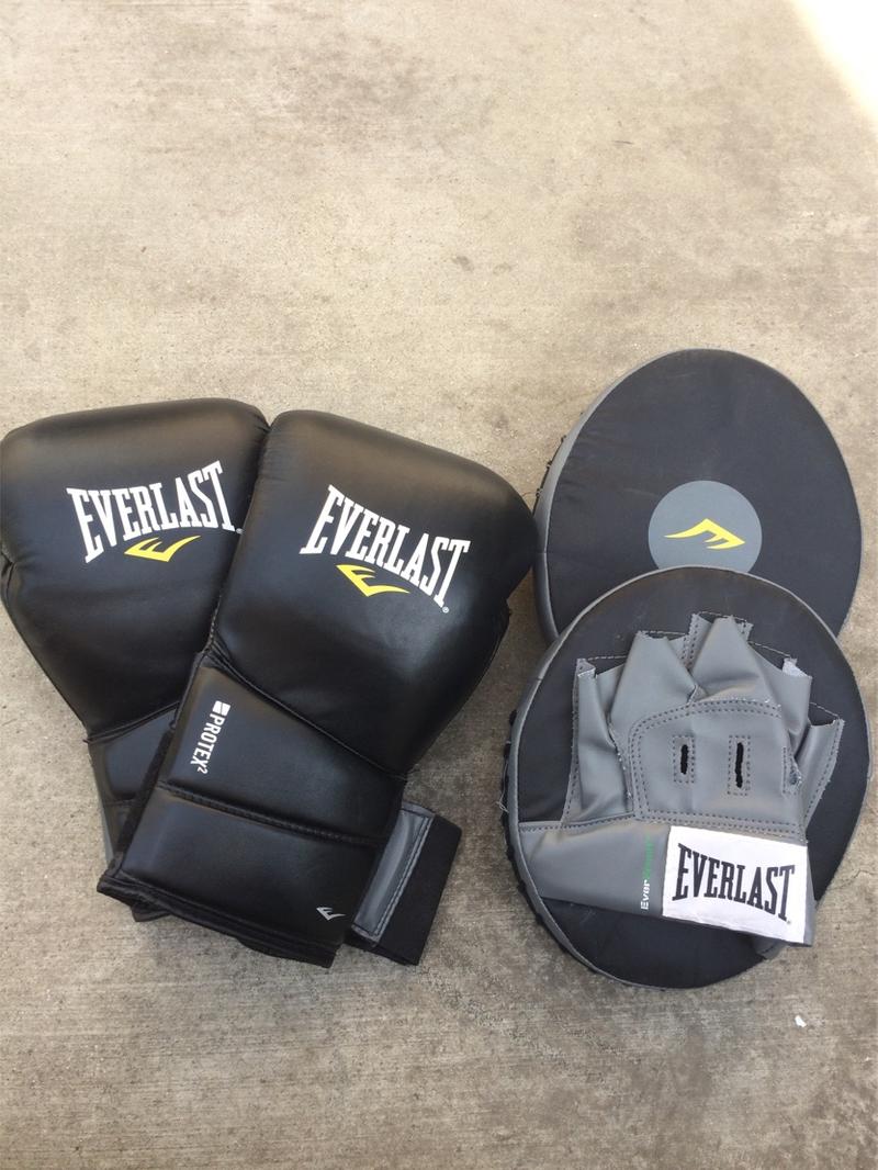 boxing gloves and mitts