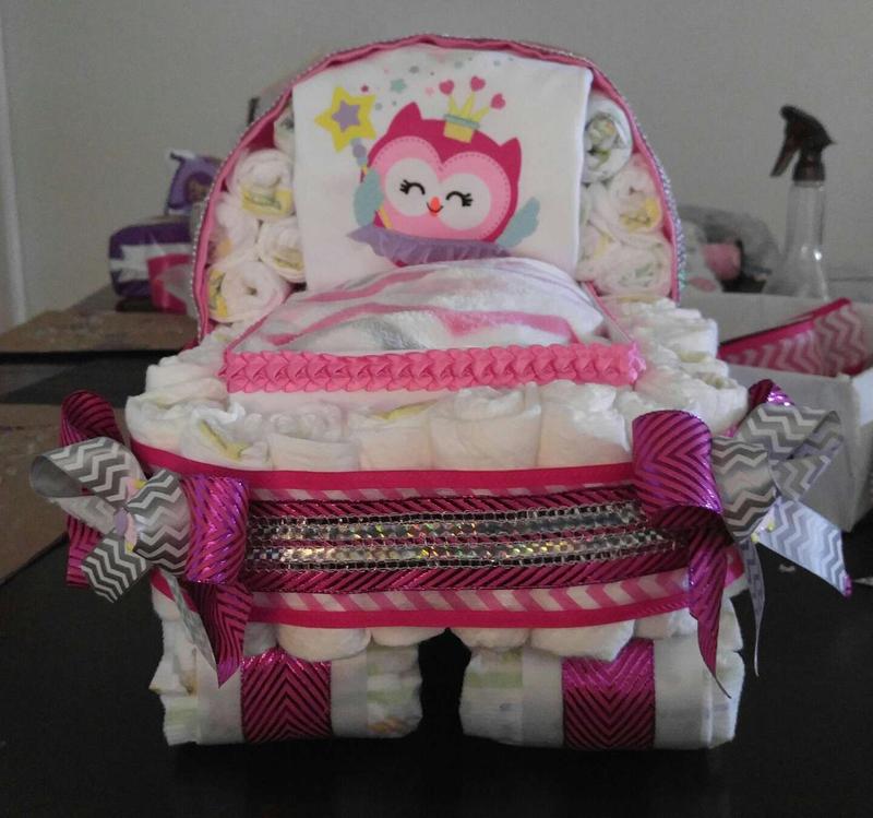 owl diaper cake