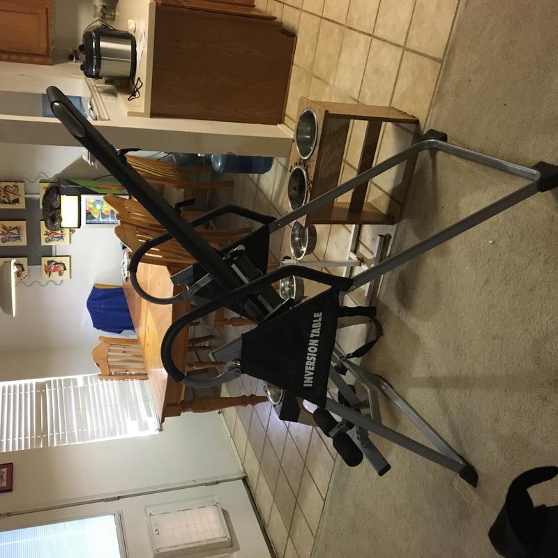Used Inversion table. Some wear and tear, but otherwise in really good