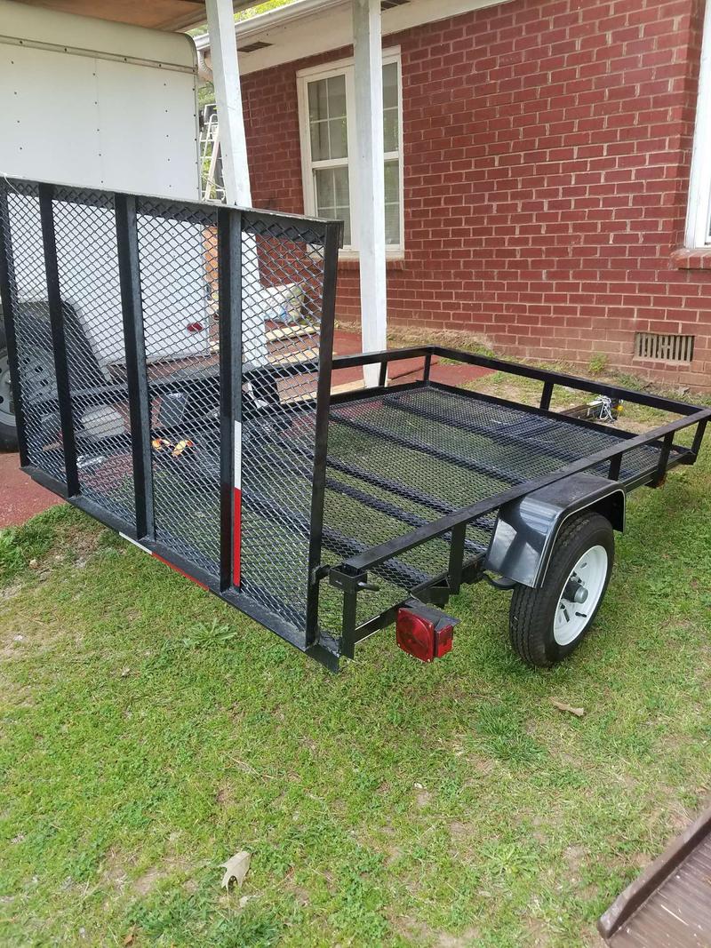 CarryOn Trailer 5ft x 8ft Wire Mesh Utility Trailer with Ramp Gate
