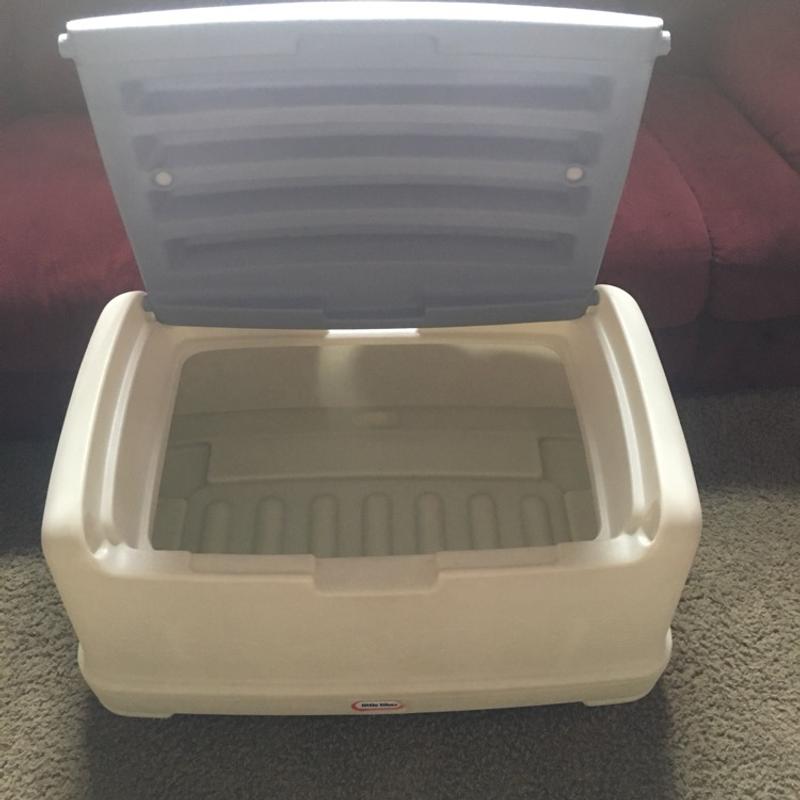 Little tikes oversized blue & white toy box ! Huge inside!!! for sale
