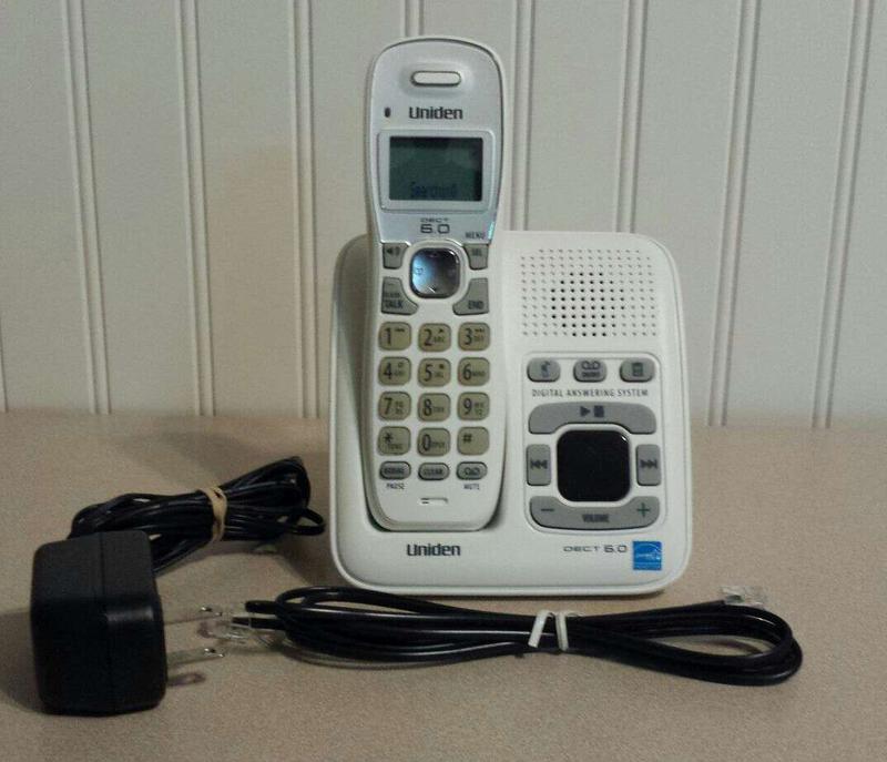 Uniden Dect 6.0 White Cordless Home Phone Answering System for sale in