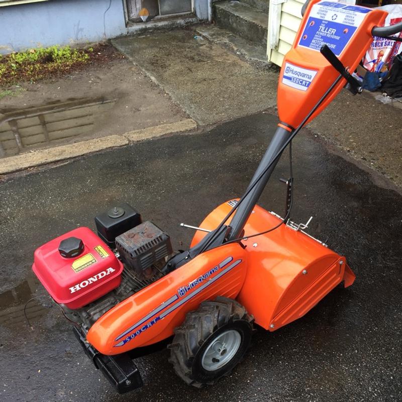 Husqvarna CRT500 Rototiller with 6hp engine runs and works excellent